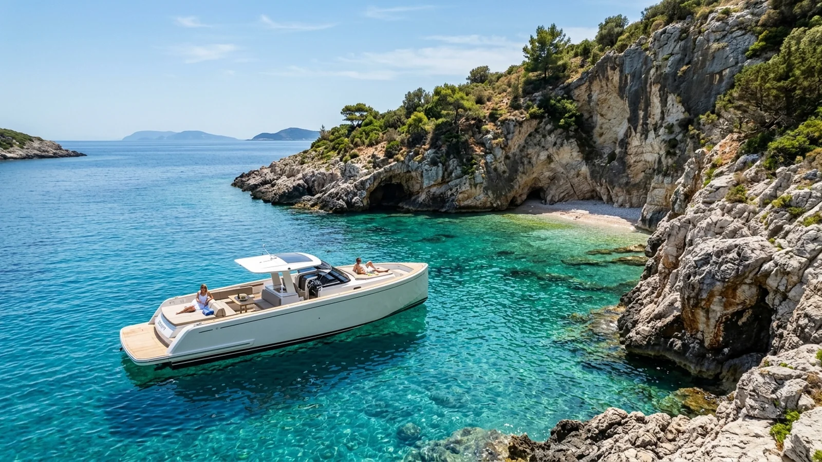 Editorial image of a boat in Ibiza & Formentera